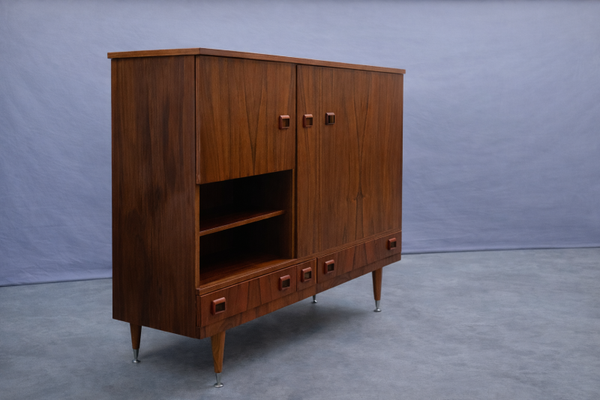 Mid Century Rosewood Highboard, German Design