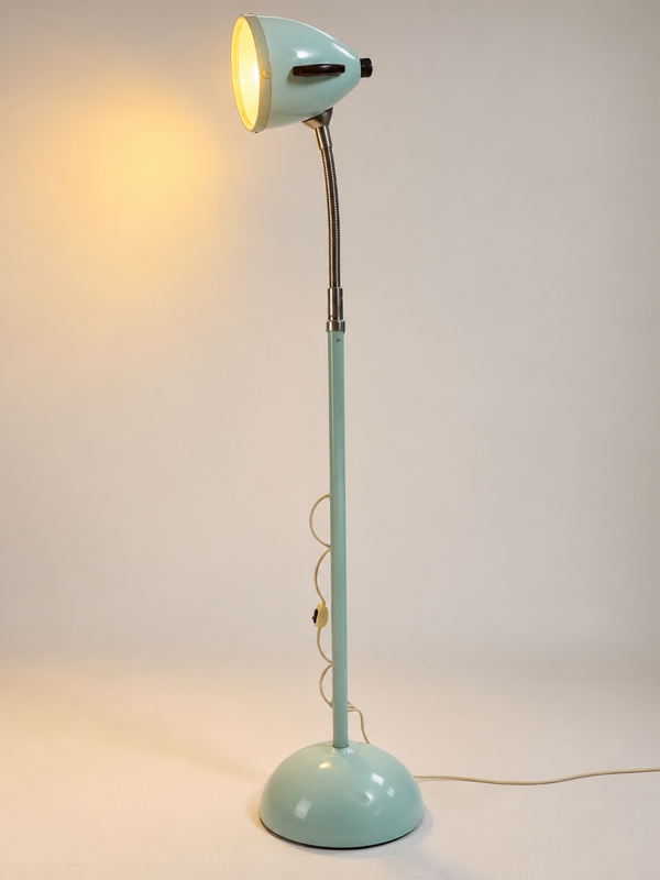 New Old Stock Hanau Medical Floor Lamp in Pastel Blue – Germany, 1950s/60s