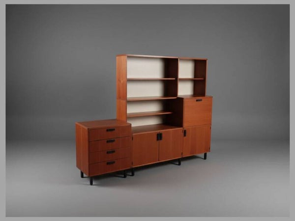 Cees Braakman "Made to Measure" Modular Wall Unit for Pastoe — Teak, Netherlands, 1960s