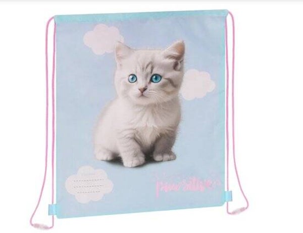Gym Bag Aqua Cat