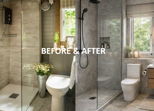 Small bathroom renovation solution before and after