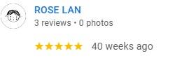 Google review from Rose