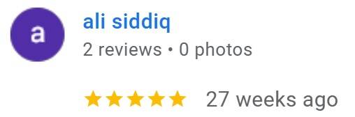 Google review from Ali