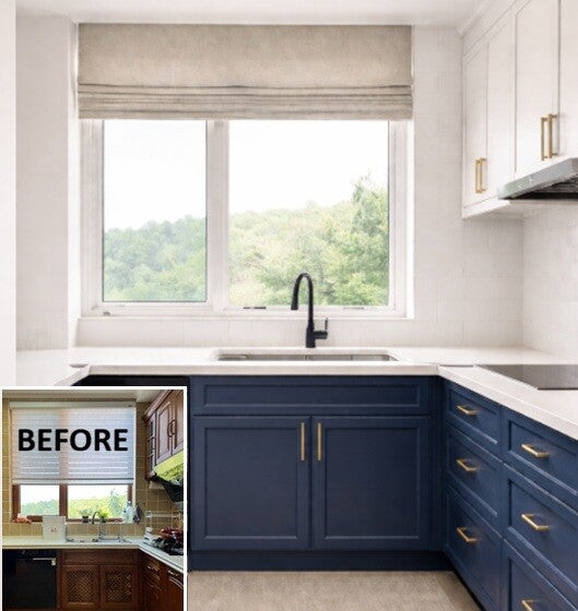 Kitchen renovation before and after
