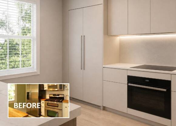 kitchen transformation before and after