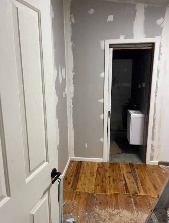 Kitchen flooring construction site