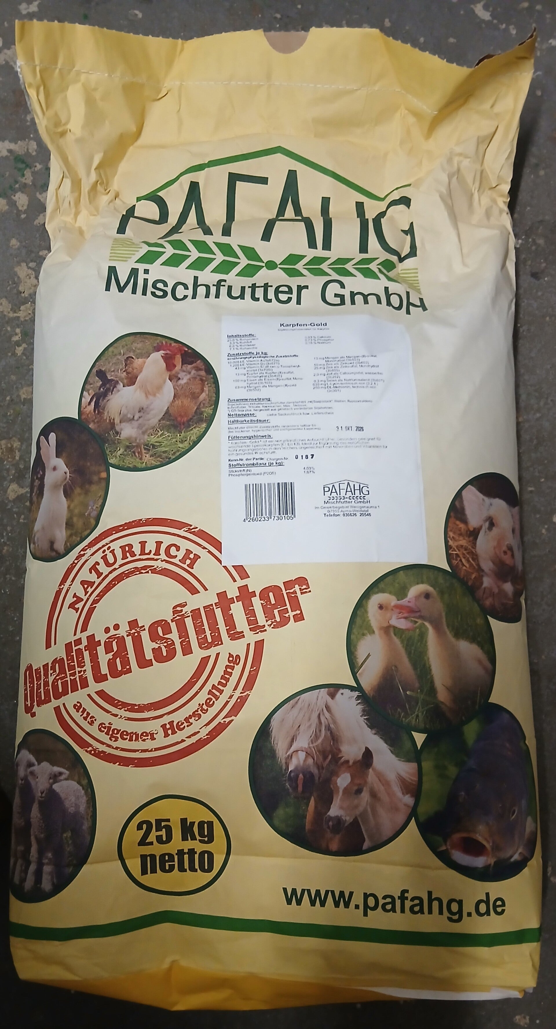 1KG Karpfen Gold Kraftfutter lose