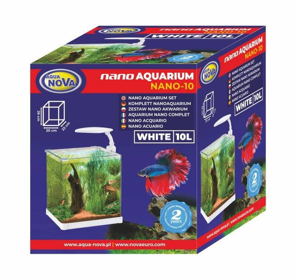 Aquarium NANO-10L WEISS / Neuware