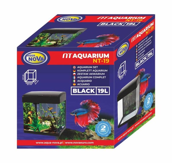 Komplett Aquarium 19,00L NT-19 BLACK / Neuware