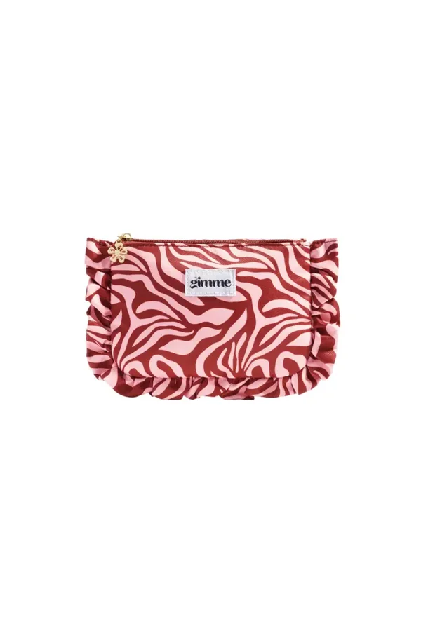 Make-up tas zebra rood
