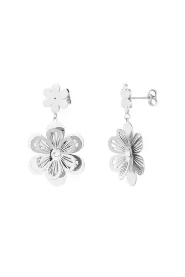 Flower Silver Earring