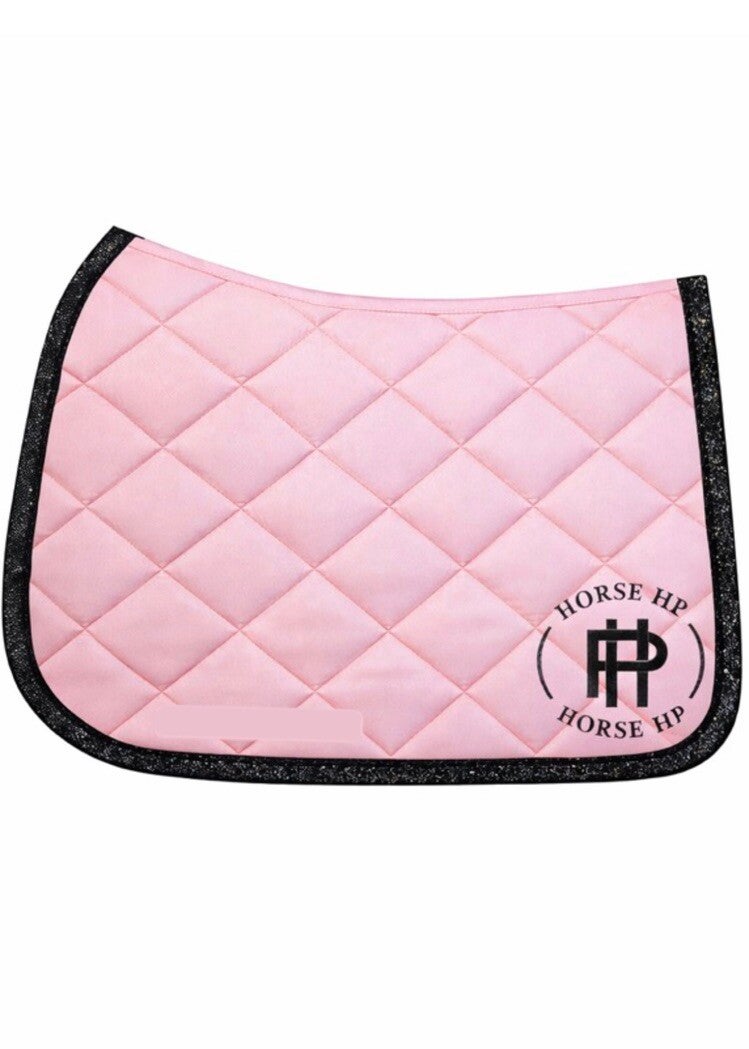 Tapis rose clair - bord pailleté