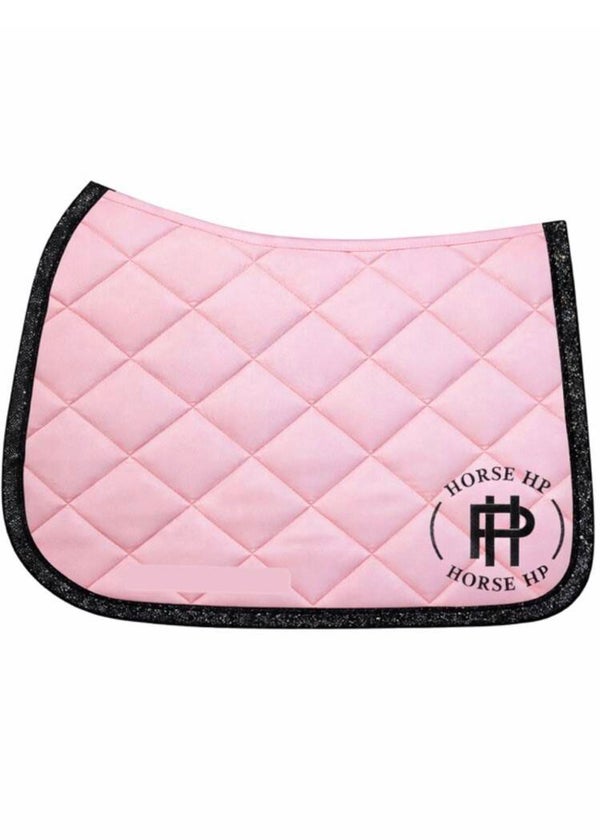 Tapis rose clair - bord pailleté