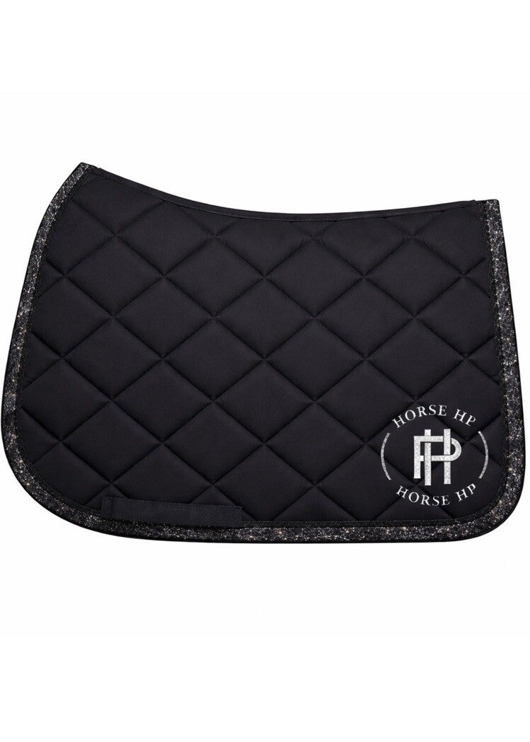 Tapis noir - bord pailleté