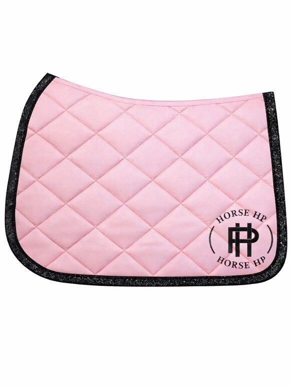 Tapis rose clair - bord pailleté