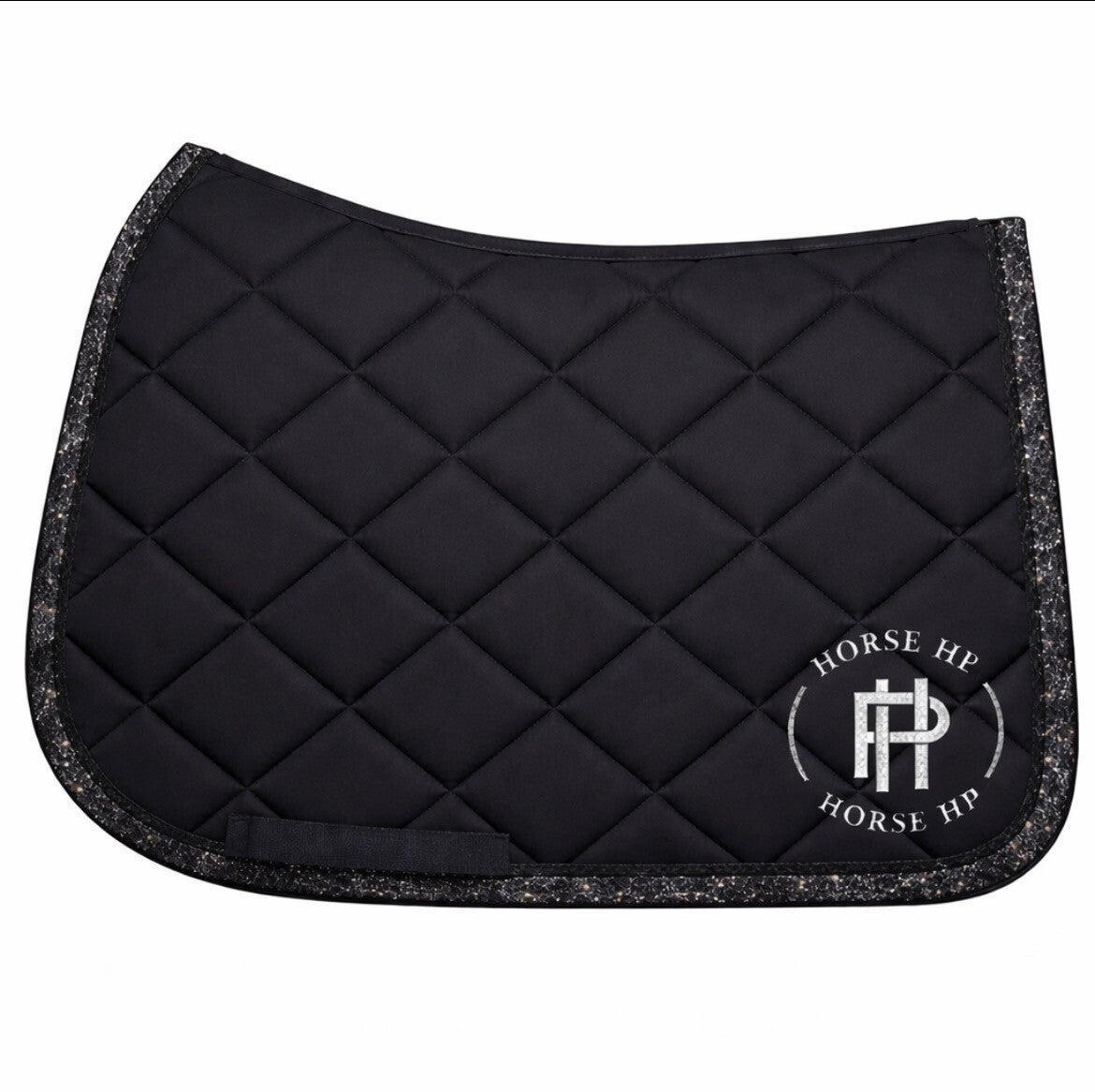 Tapis noir - bord pailleté