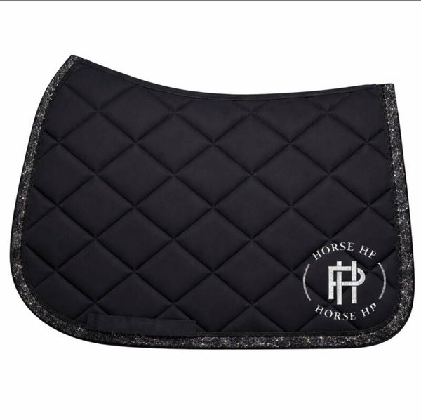 Tapis noir - bord pailleté