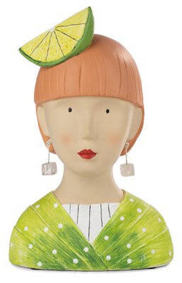 Dameshoofd met limoen