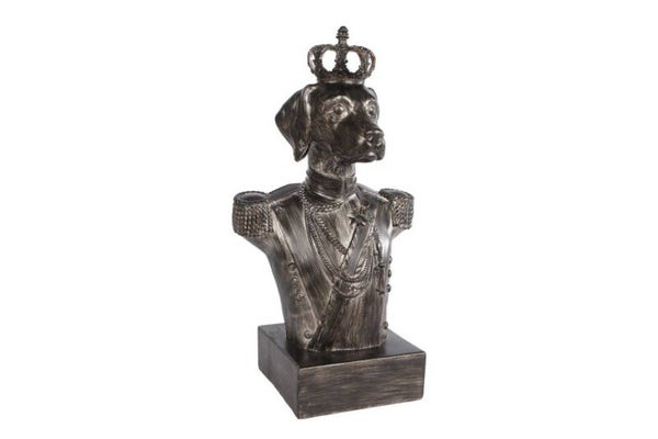 Decoratie hond met kroon