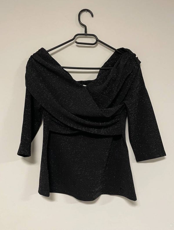 Schwarzer Glitzer Pullover