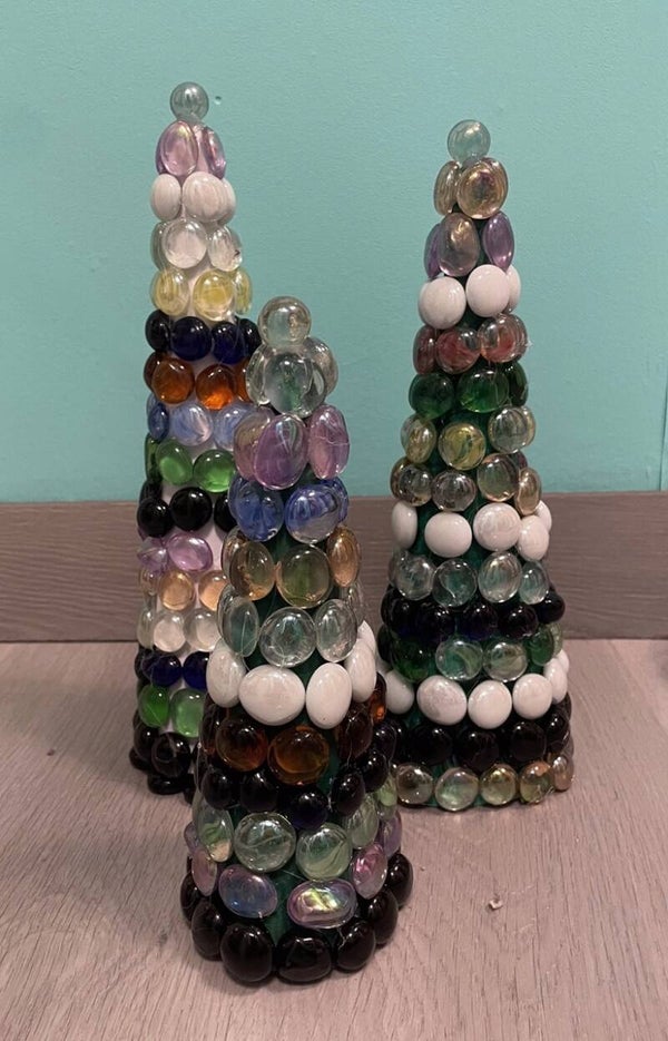 Glassteintannenbaum 3er Set