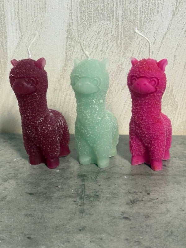Kerze Alpaka Figur