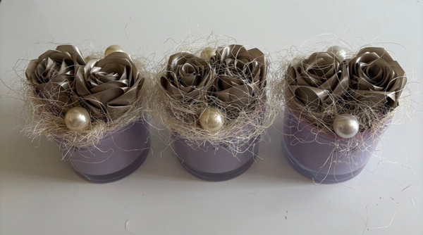 Satinrosen Deko 3er Set