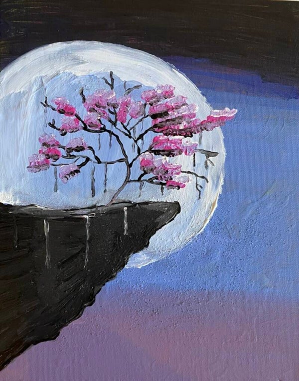 Kirschblüte bei Nacht