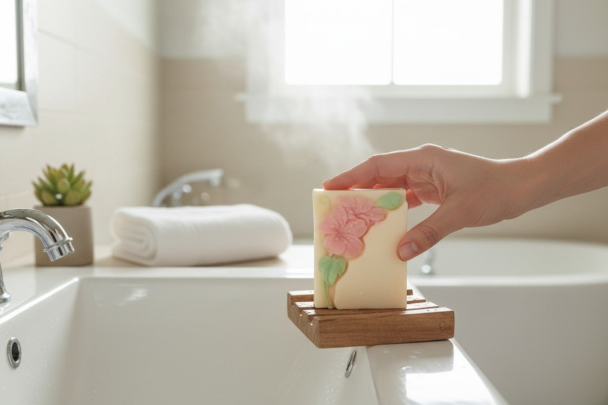 Lychee and strawberry soap