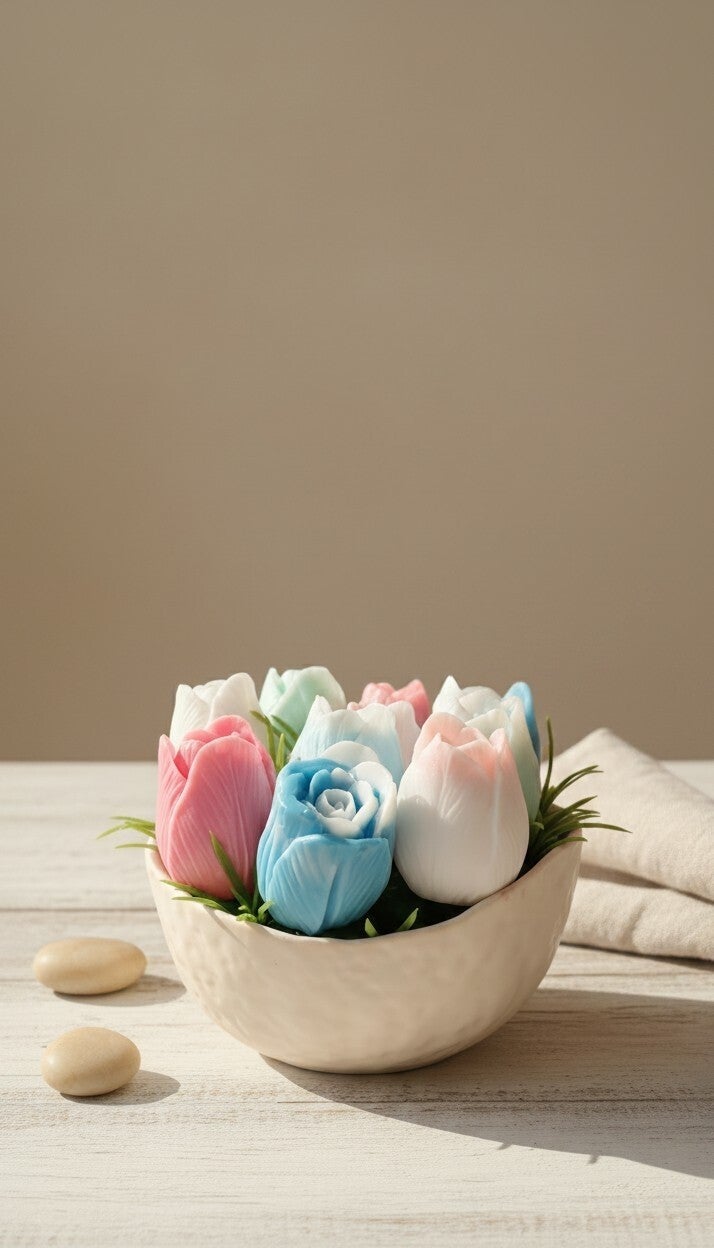Mixed Scent Soap Flower Bowl