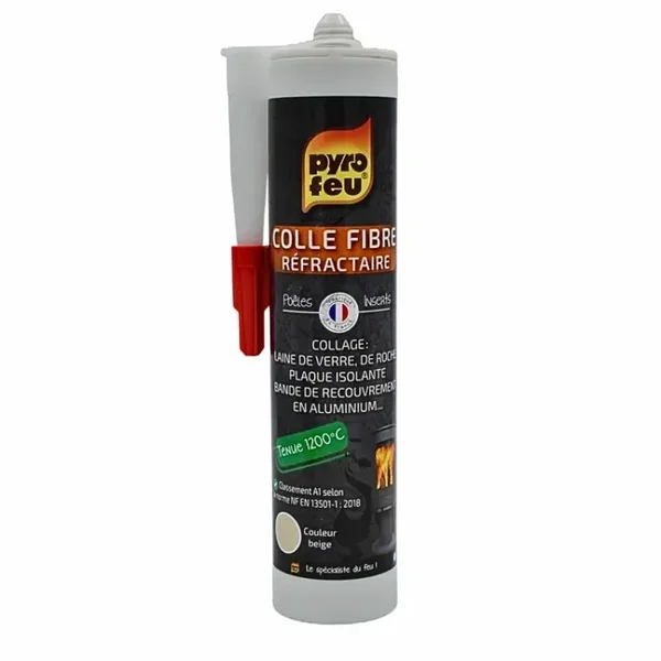 Colle fibre réfractaire hautes températures 1200C - tube 310ml