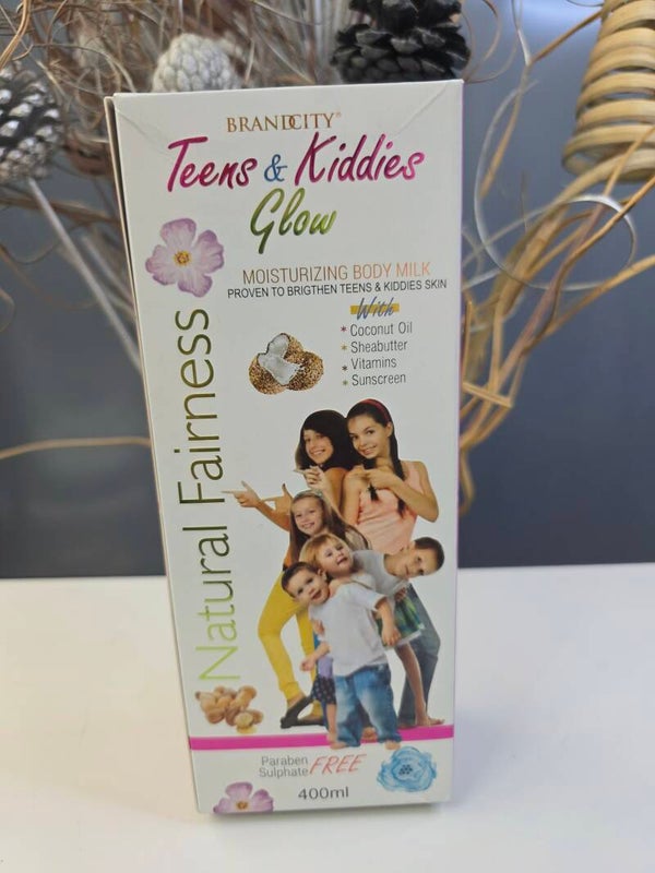 Teens & Kiddies Natural Fairness Glow Moisturising Body Milk Lotion 400ml