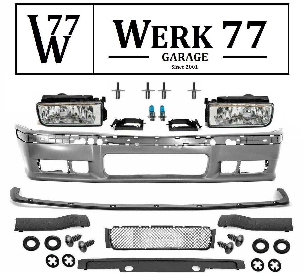 BMW E36 M3 Stosstange vorne + Nebelscheinwerfer