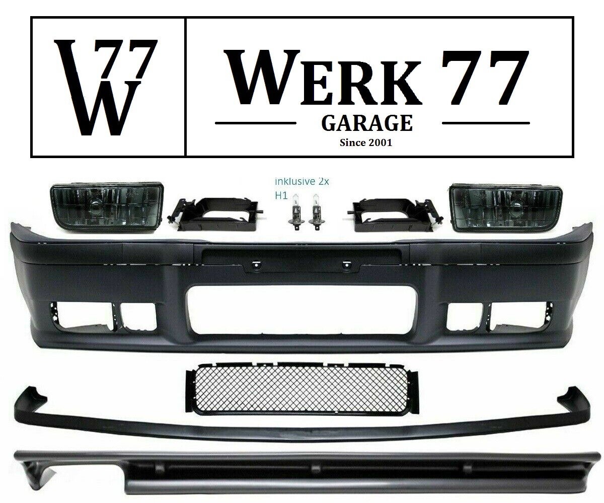 BMW E36 M3 Stosstange vorne + Heckeinsatz M3 Style + Nebelscheinwerfer