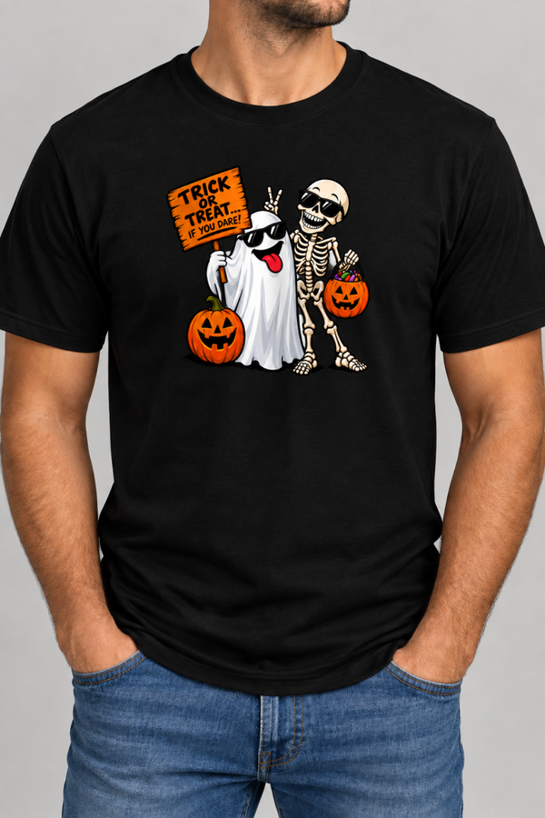 Ghost & Skeleton Halloween print