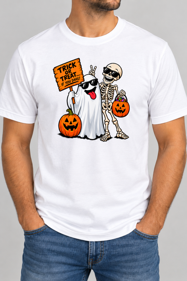 Ghost & Skeleton Halloween print