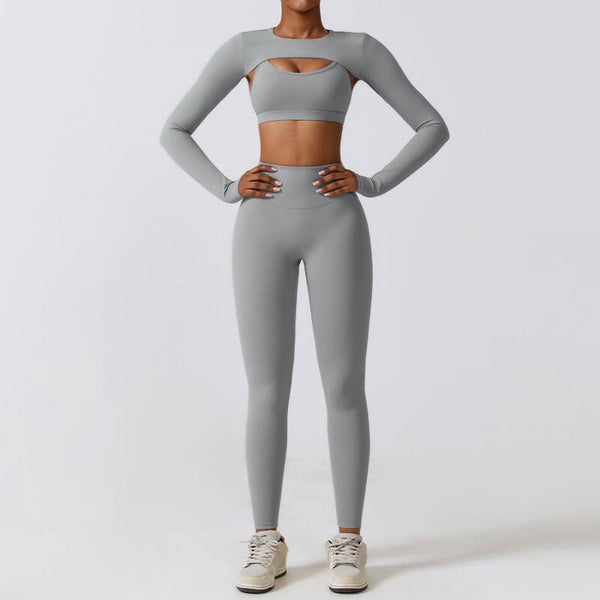 Fitness Yoga Wear 3 Pcs Quick Dry Activewear Women Gym Sets