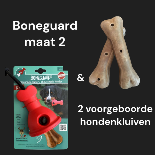 Starterspakket 1: Boneguard maat 2 &  2 voorgeboorde Hondenkluif