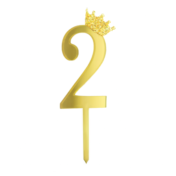 Kakun koriste numero 2 kulta, värivirhe