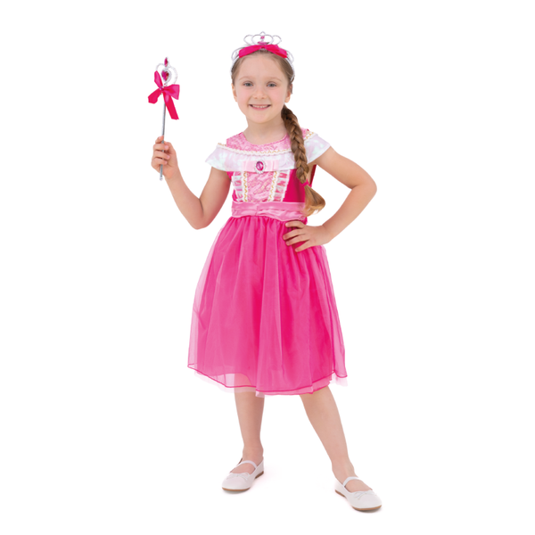 Prinsessa-pinkki mekko, koko S