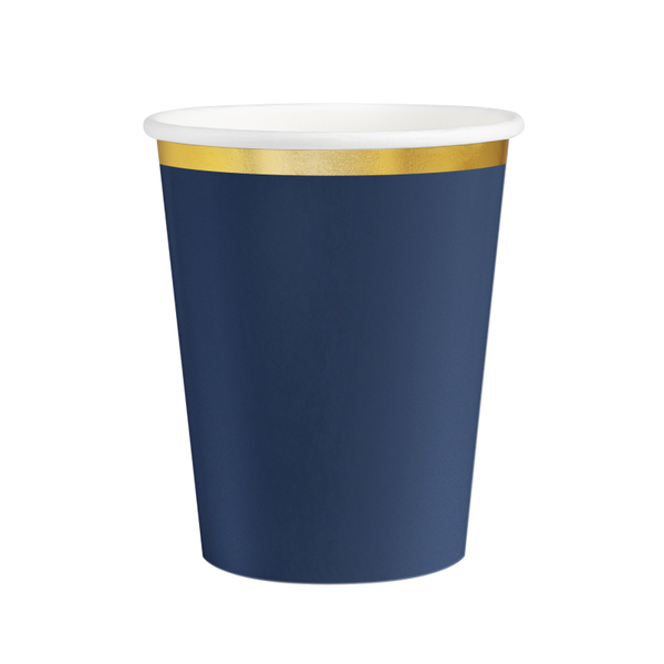 Classic Gold -pahvimukit, tummansininen, 220 ml, 6 kpl