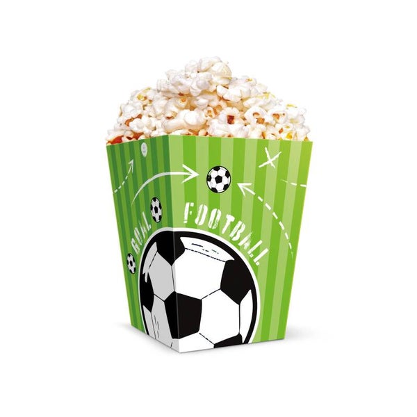 Jalkapallo-popcorn-rasia 12,5x8,5cm 6 kpl