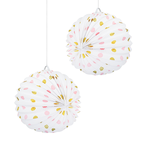 Paperilyhty pilkuilla, 25 cm