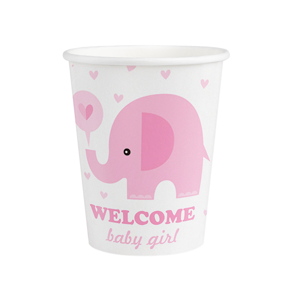 Vauvakutsut - Muki Elephant Pink 220ml, 6 kpl