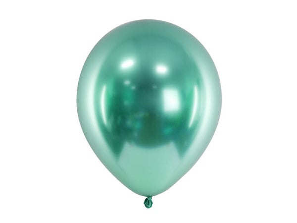 Glossy-ilmapallot – Pullonvihreä, 30 cm, 10 kpl