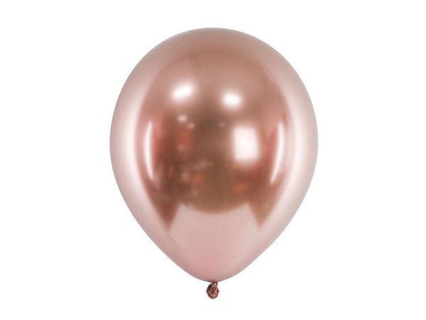 Glossy-ilmapallot – Ruusukulta, 30 cm, 10 kpl