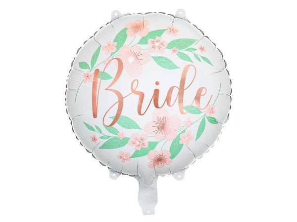 Folioilmapallo Flower Bride – Valkoinen/kulta, 35 cm
