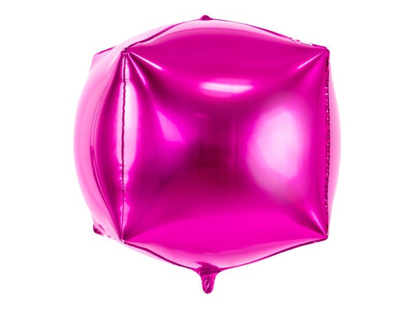 Foliopallo Kuutio, 35 × 35 × 35 cm, tummanpinkki