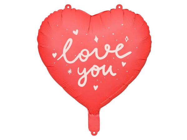 Foliopallo Sydän "I Love You", 45 cm