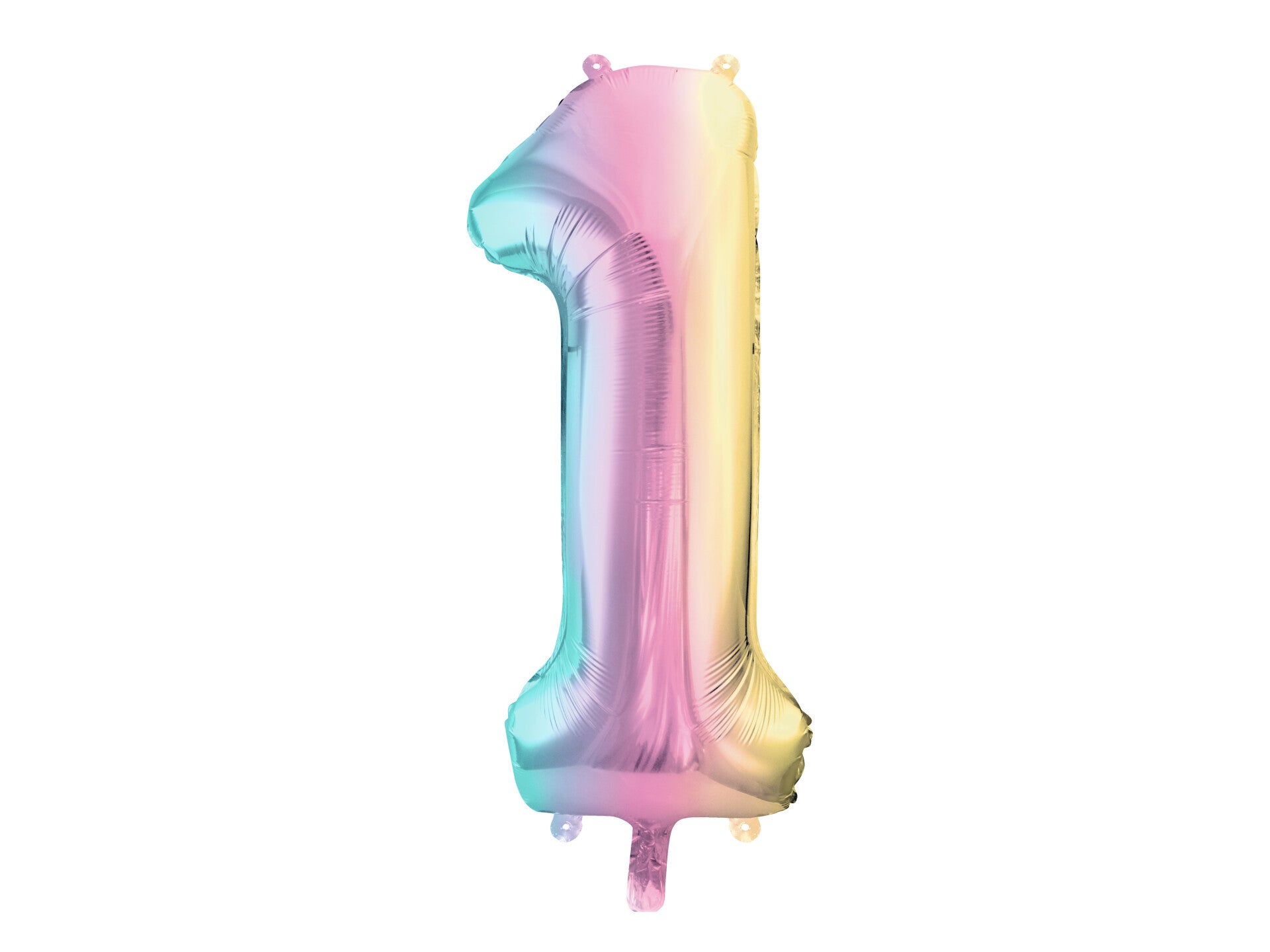 Numerofoliopallo ”1”, 86 cm, pastellisateenkaari